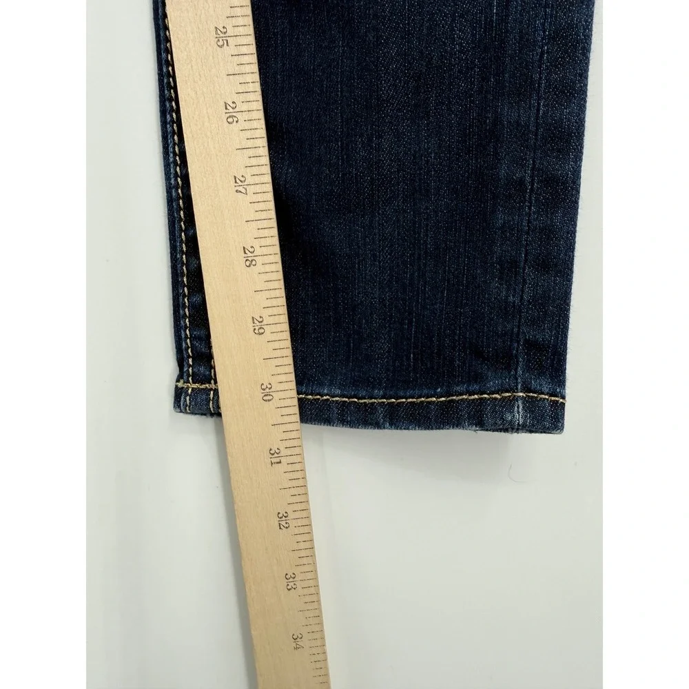 Rock Revival Jeans Womens 27 Blue Adele Skinny Dark Wash Embroidered Denim Pants - Picture 10 of 12